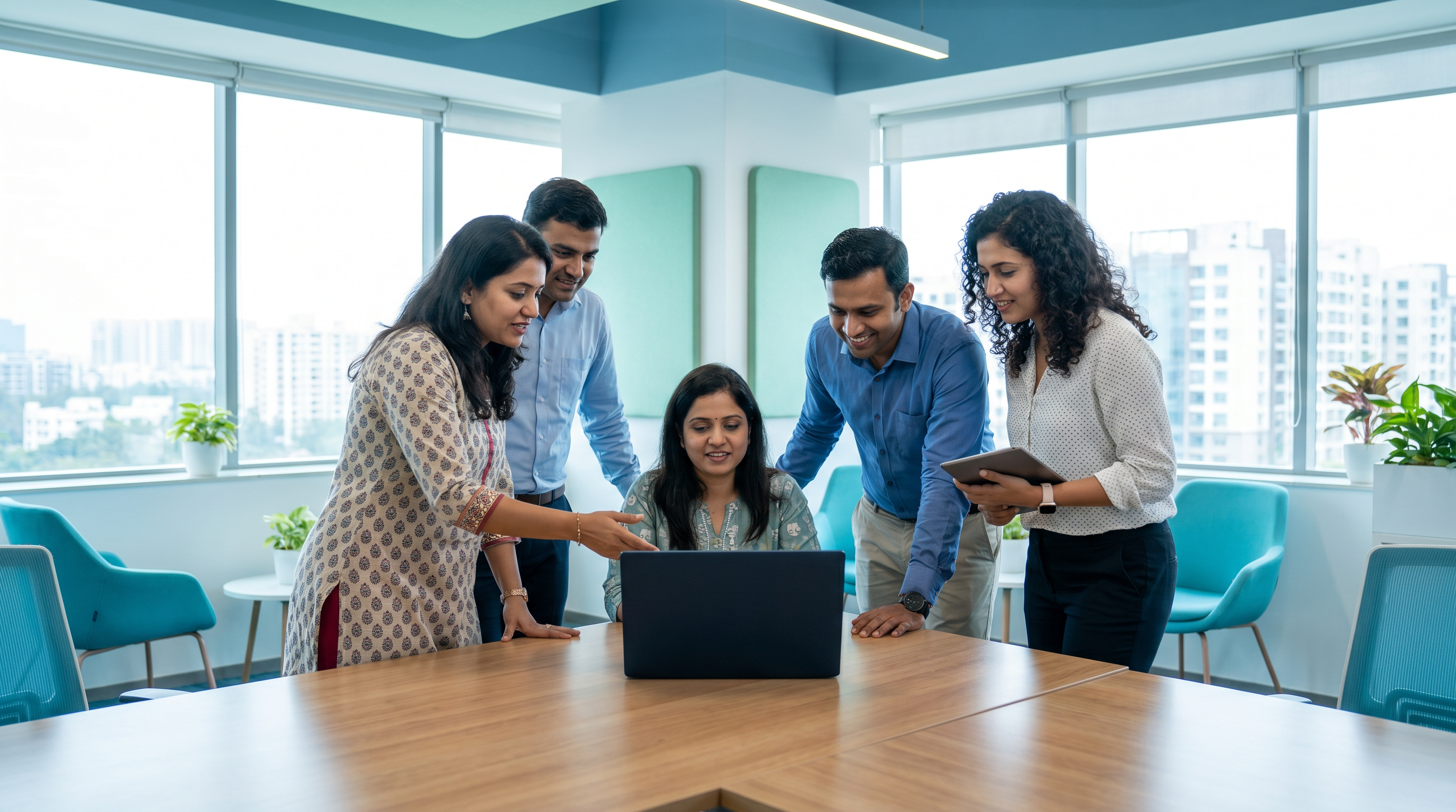 Zupra Tech team collaborating in the Pune office